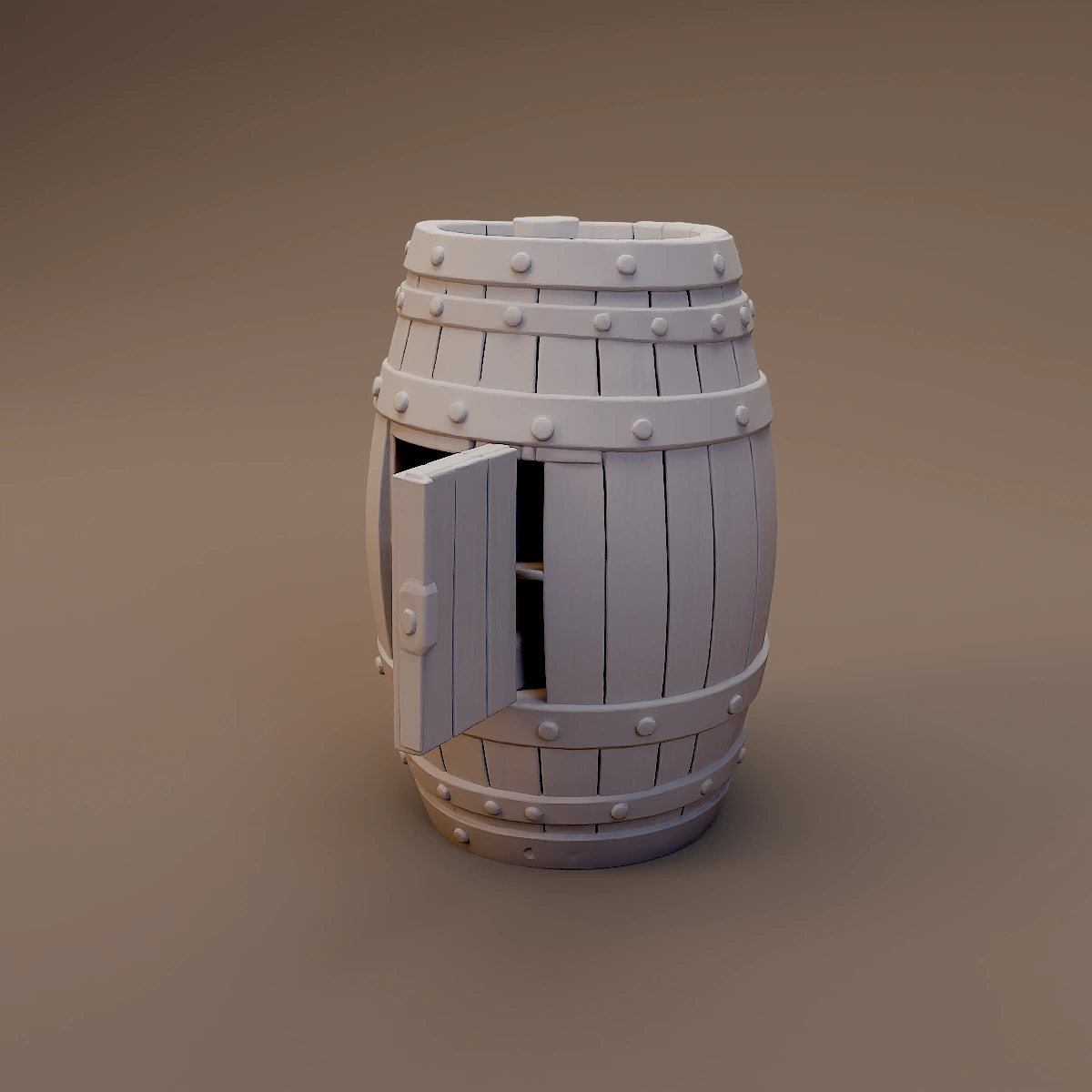 Open Barrel Cupboard