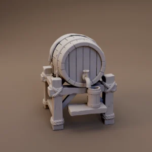 Barrel on Wooden Stand