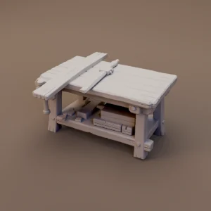 Carpenter Table with Storage Shelf
