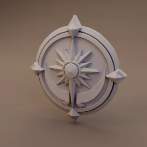 Round Sun Emblem Shield