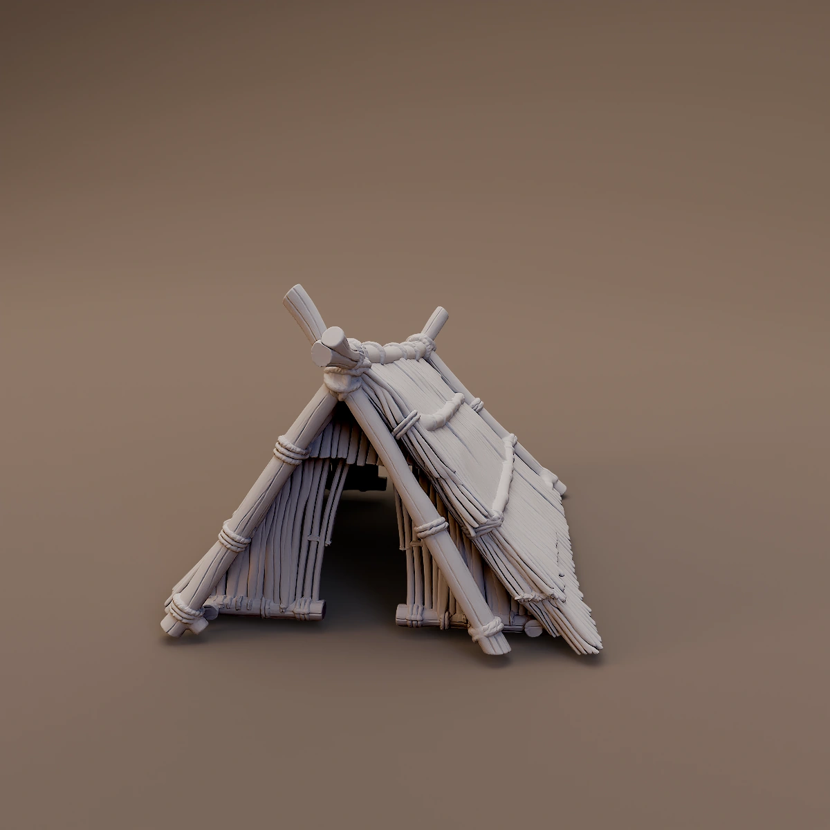 Low Thatched Triangle Shelter