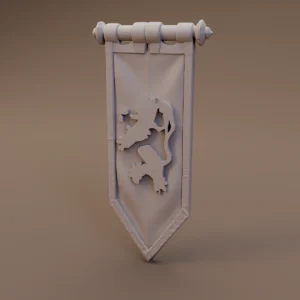 Lion Emblem Hanging Banner