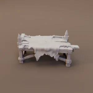 Hide Draped Orc Worktable