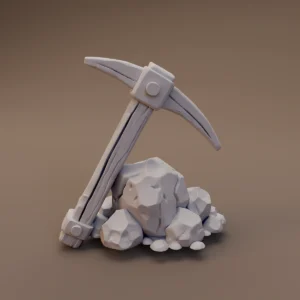 Mine Support Post on Rocks