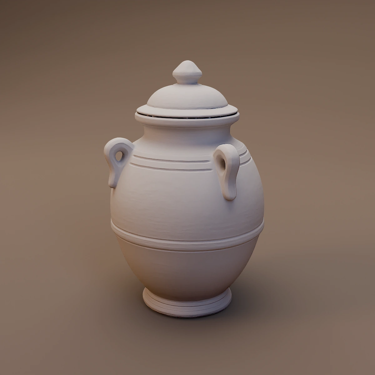 Lidded Ceramic Storage Jar