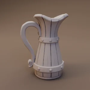Decorative Wooden Pitcher