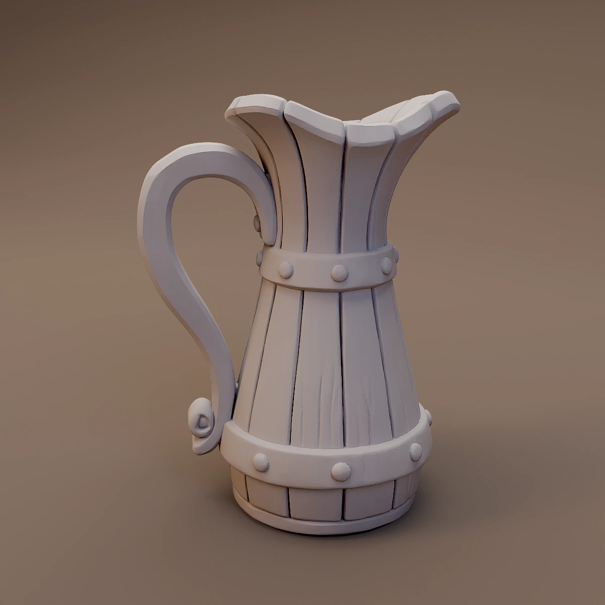 Decorative Wooden Pitcher