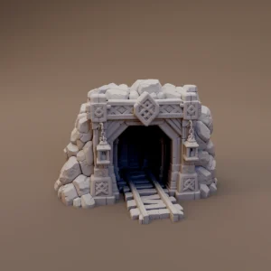 Collapsed Rocky Mine Entrance