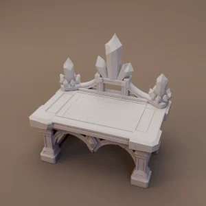 Crystal Backed Stone Table