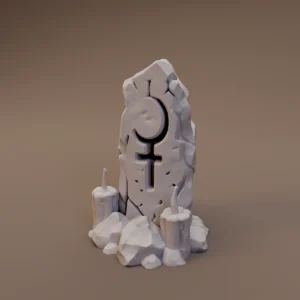 Crescent Symbol Standing Stone