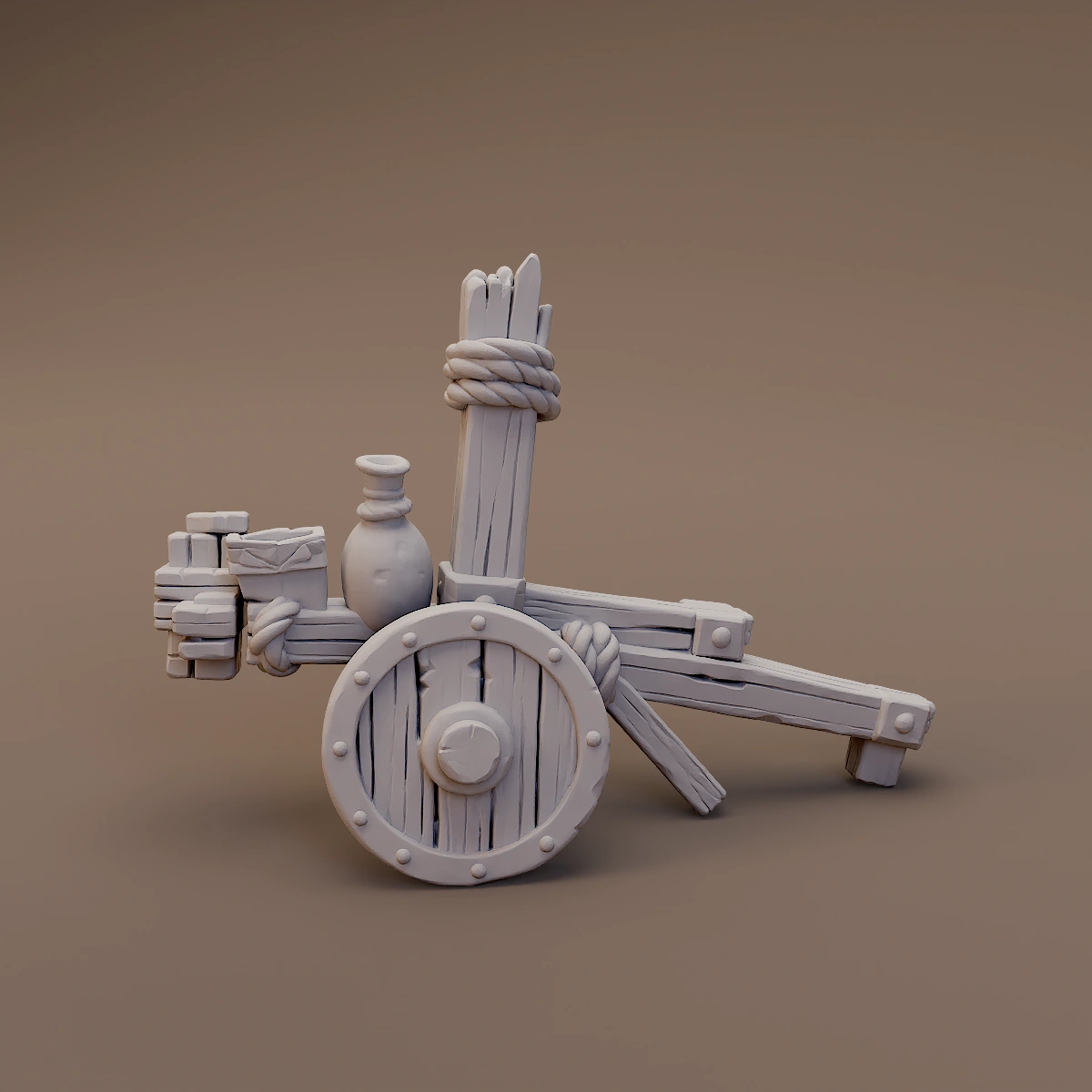 Broken Wagon and Shield