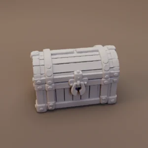 Arched Iron Bound Treasure Chest