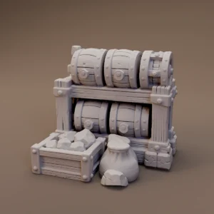 Barrel Stand and Ore Crate