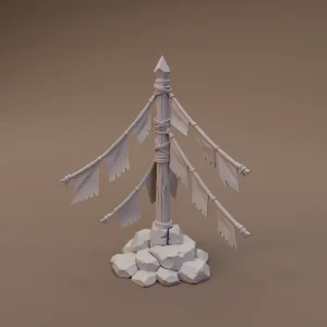 Tattered Pole Banner