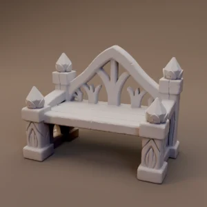 Gothic Stone Garden Bench
