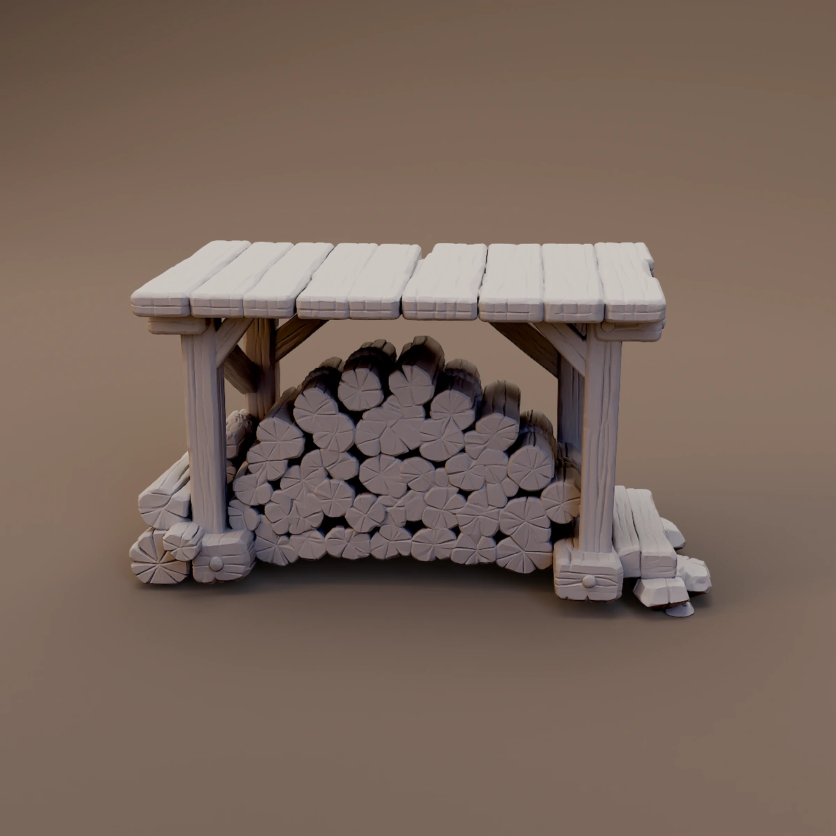 Roofed Firewood Storage