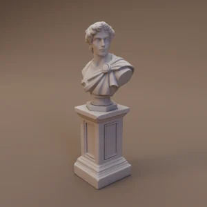 Sculpted Bust on Pedestal