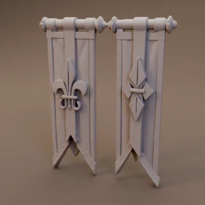 Paired Heraldic Banners