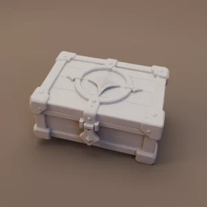 Rune Carved Flat Storage Chest