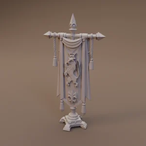 Lion Ceremonial Banner Stand