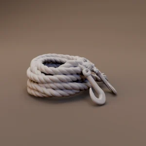 Coiled Rope with Metal Hook