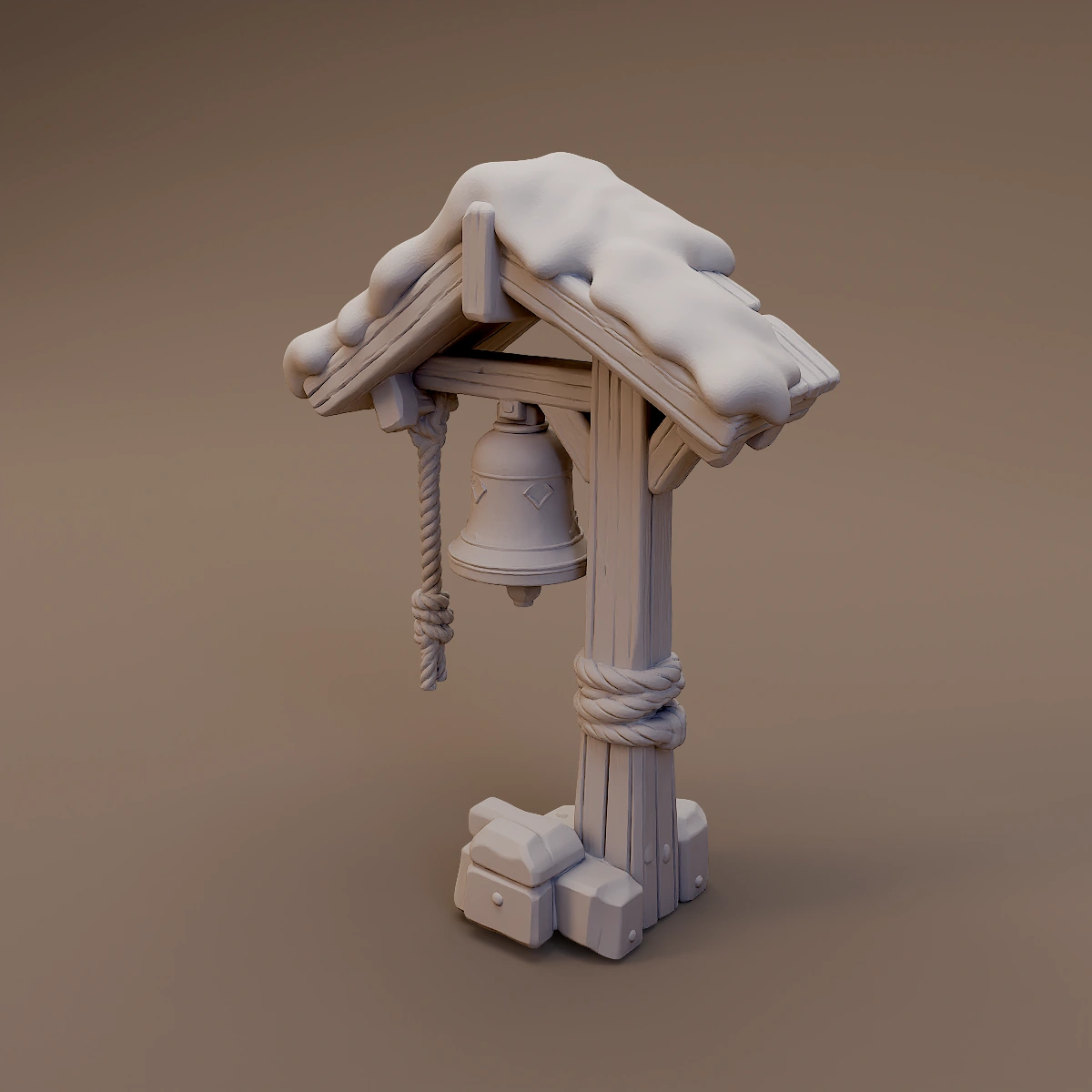 Roofed Bell Post