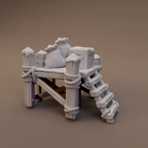 Raised Wooden Platform with Steps