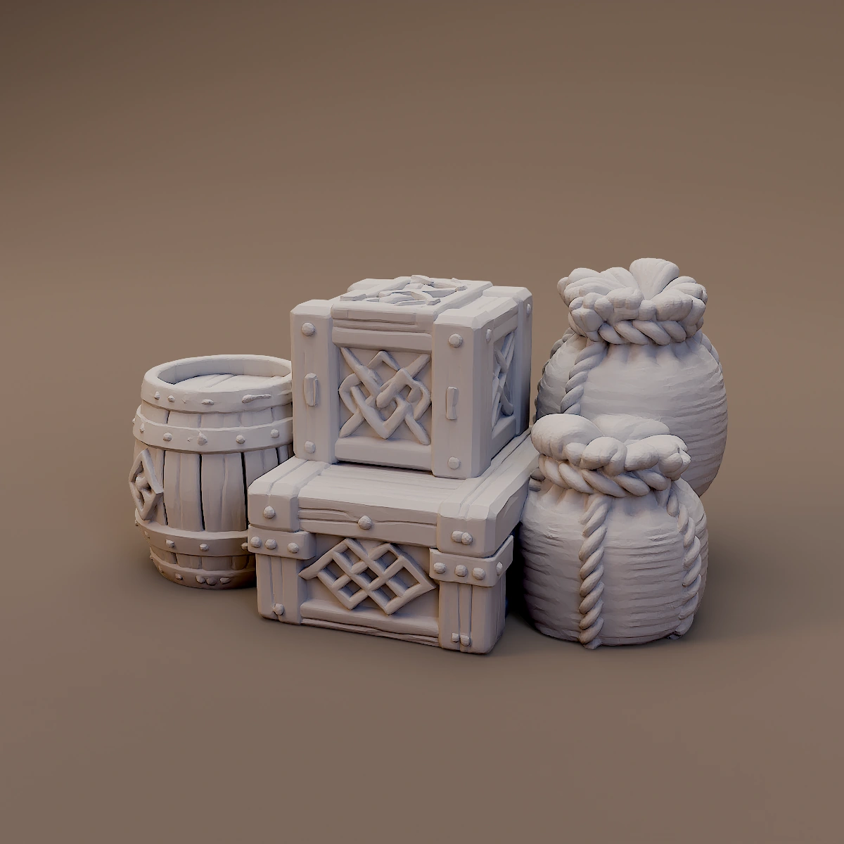 Crates Barrel and Supply Sacks