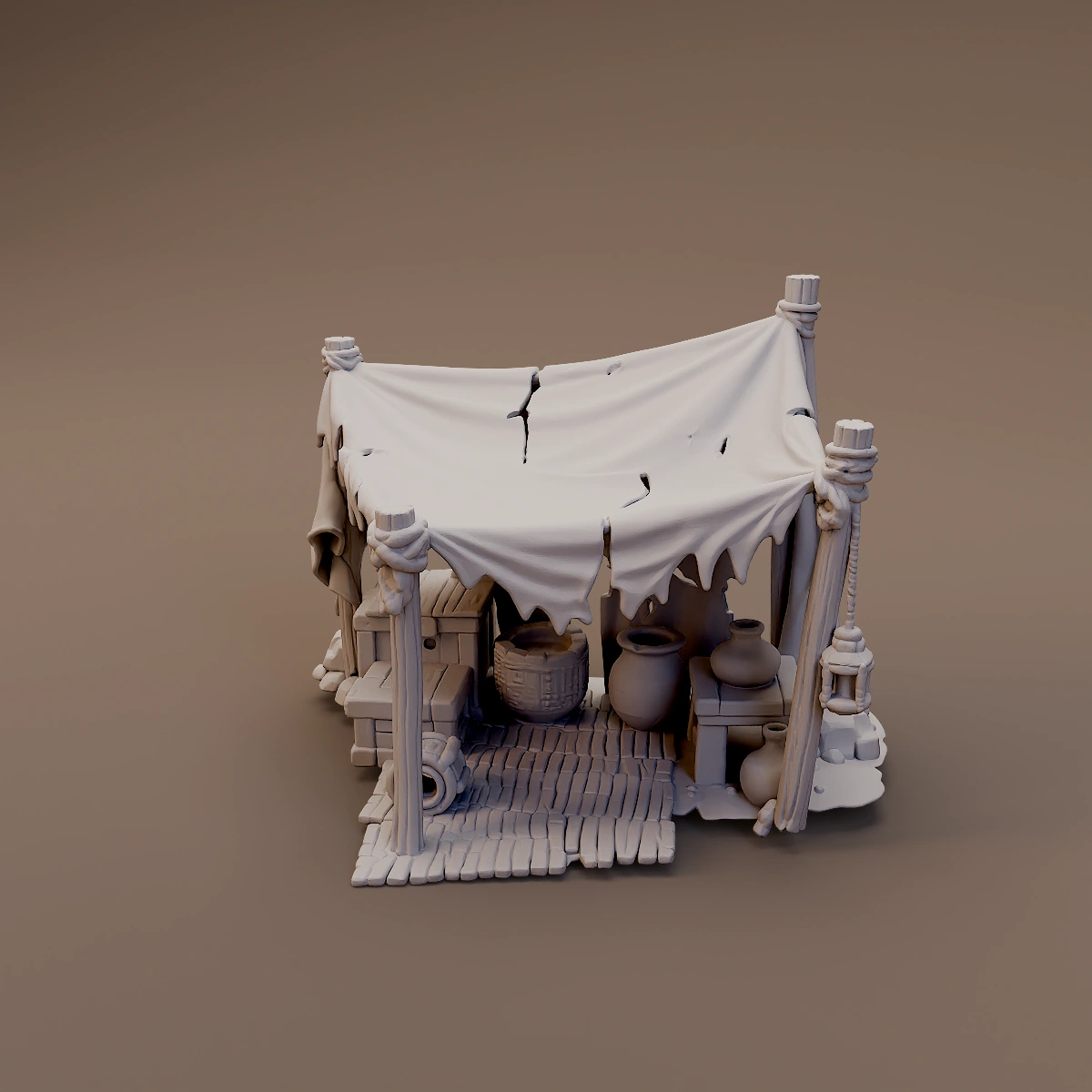 Covered Pottery Stall
