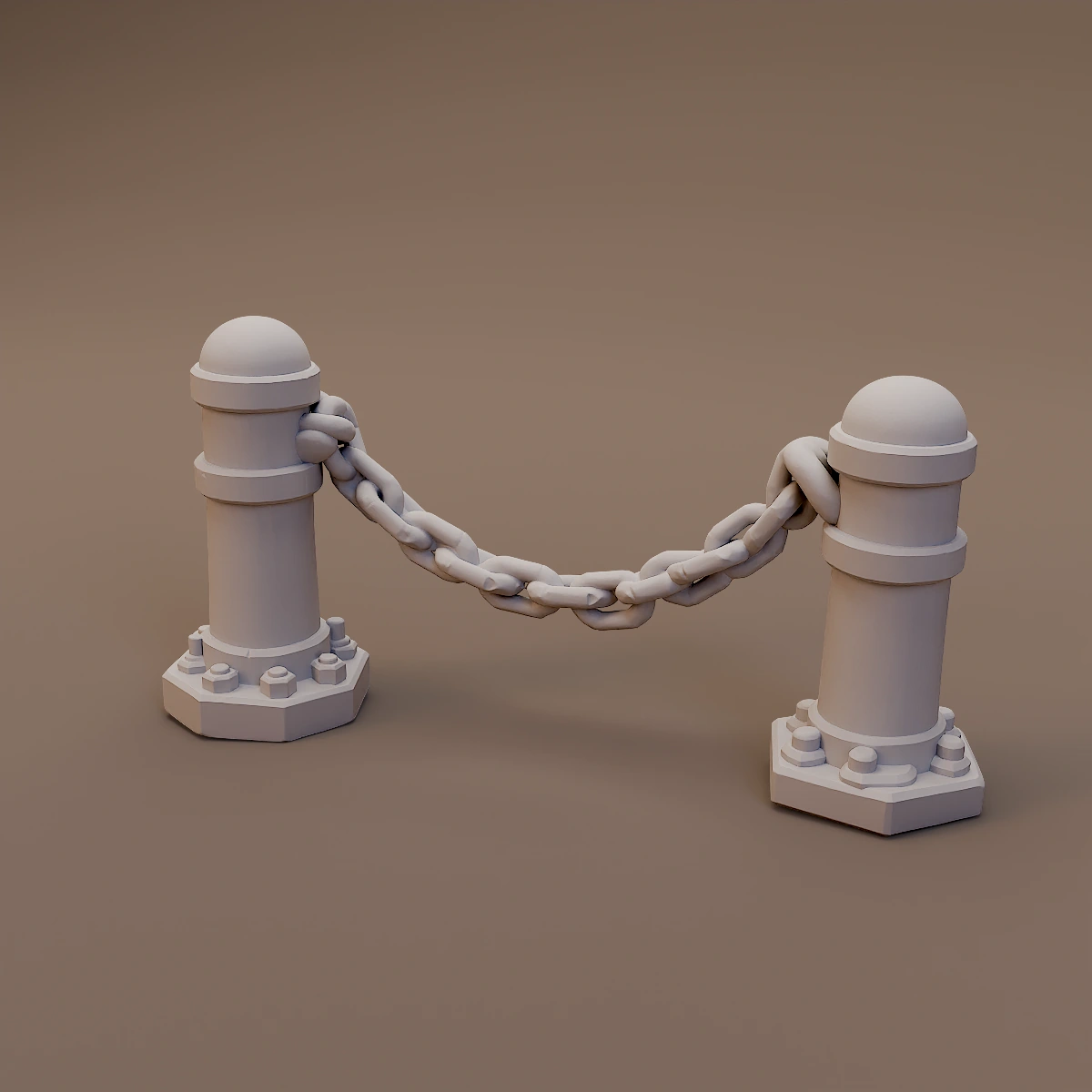 Chain Linked Stone Bollards