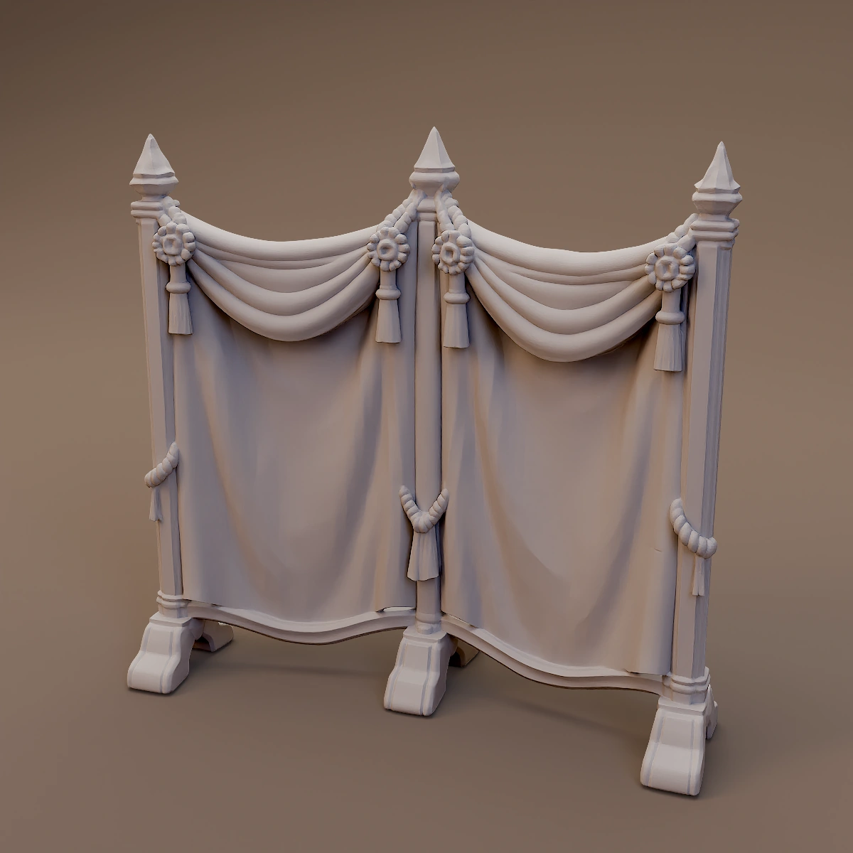 Draped Fabric Room Screen