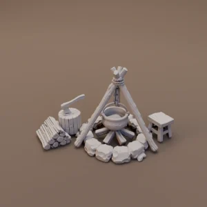Cooking Tripod and Camp Stool