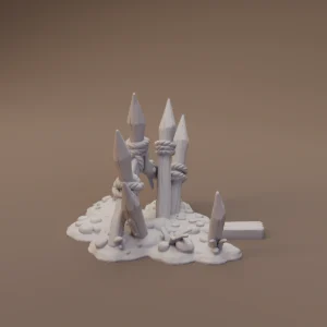 Broken Stakes in Mud