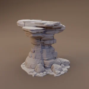 Wide Capped Rock Pillar