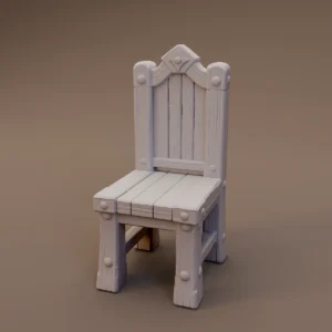 Carved High Back Wooden Chair