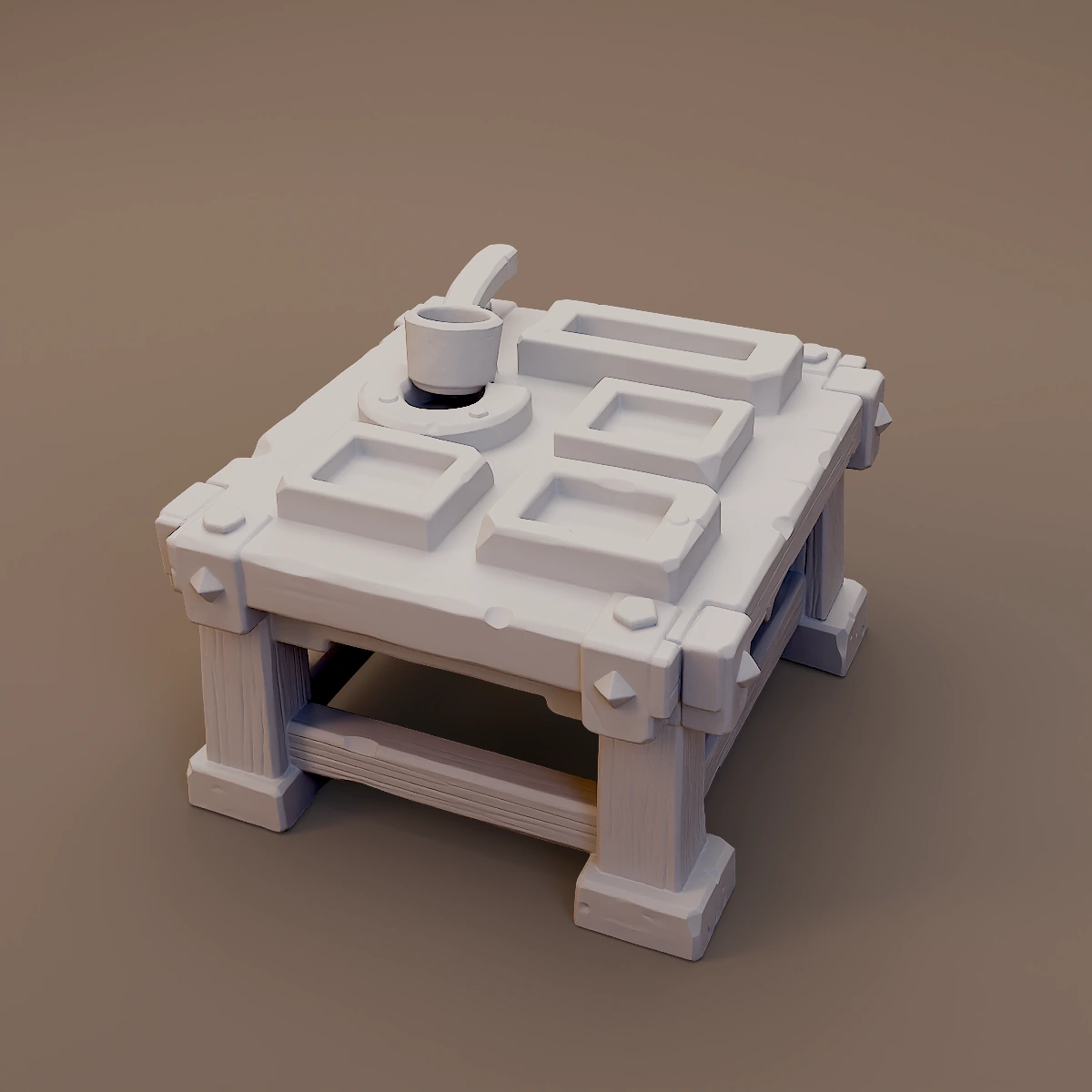 Stone Topped Smithing Table