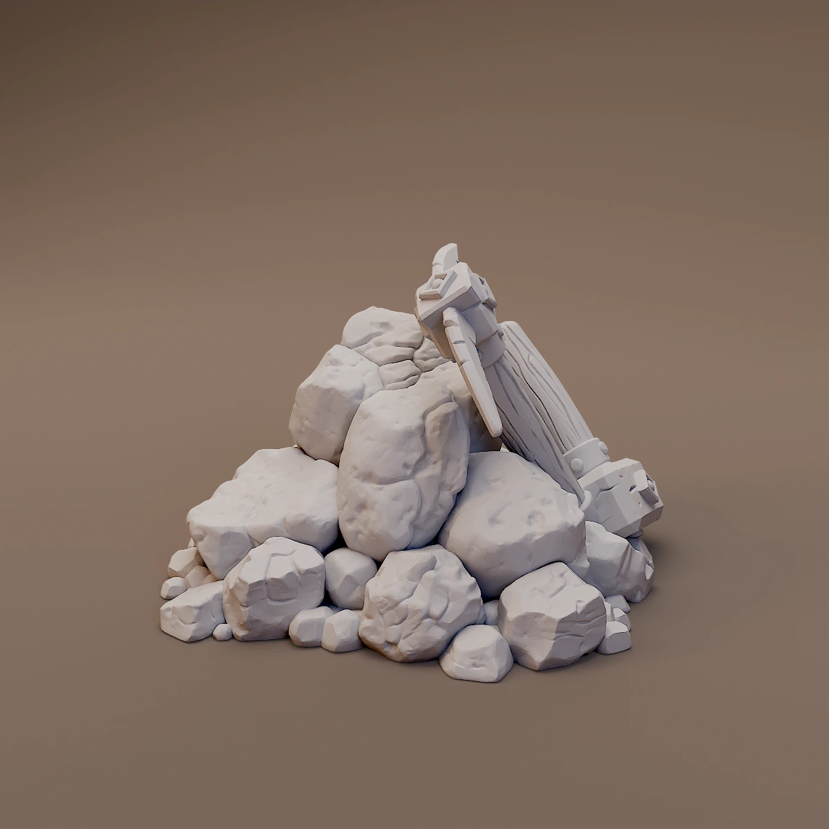 Rock Pile with Pickaxe