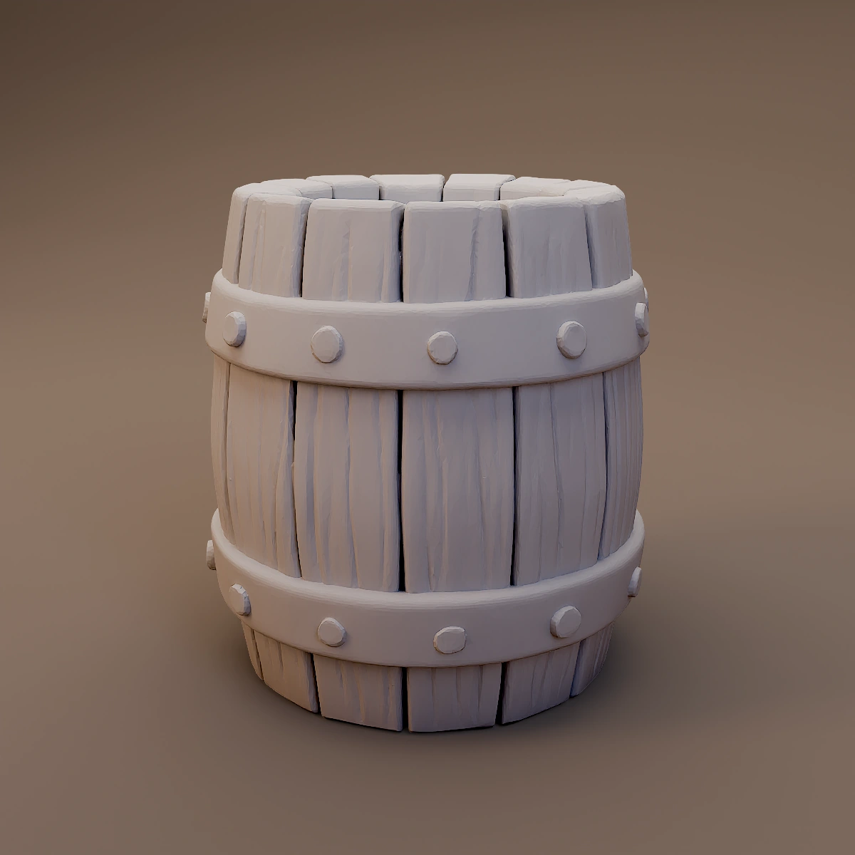 Plain Wooden Barrel