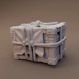 Cloth and Rope Bound Cargo Crate