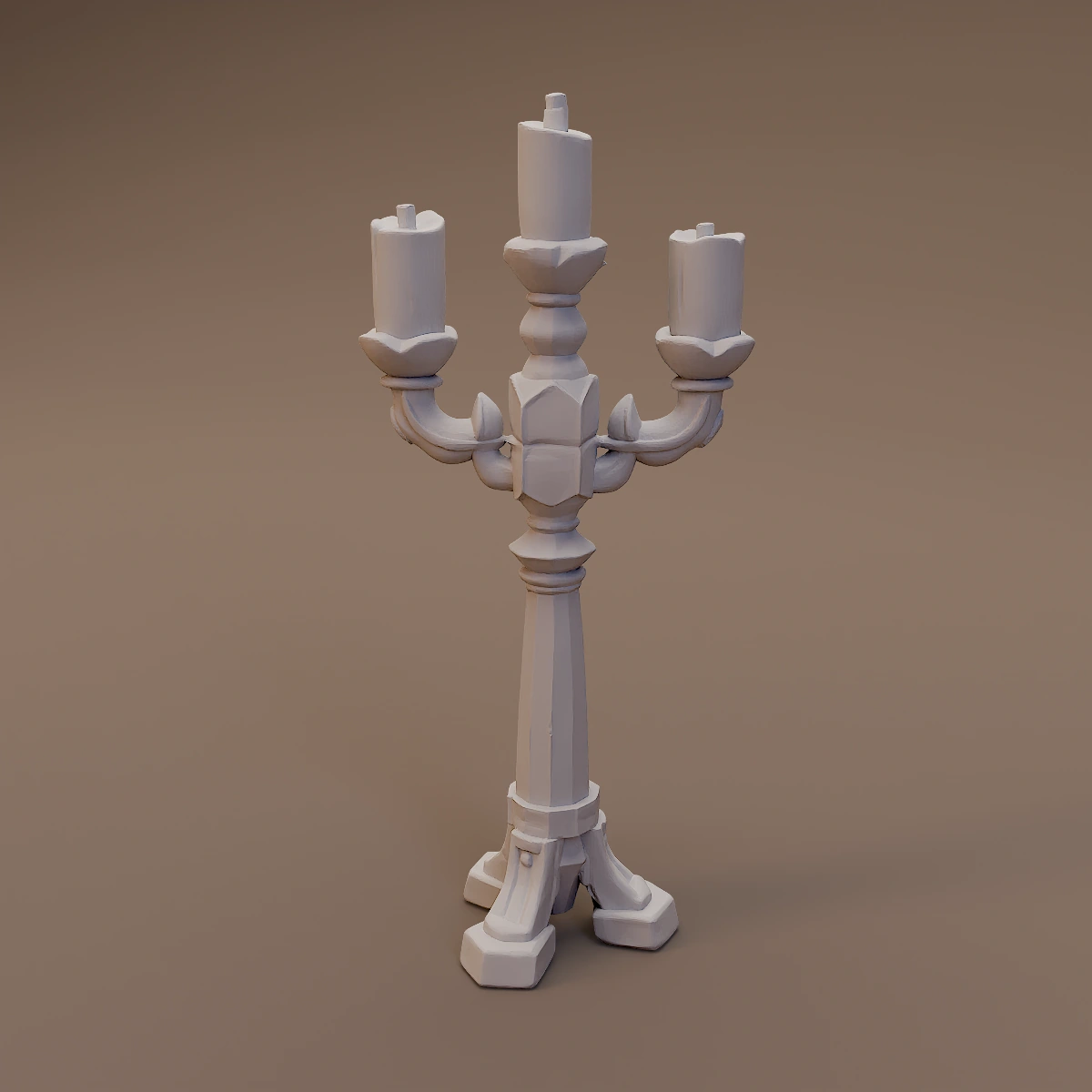 Three Candle Floor Candelabrum