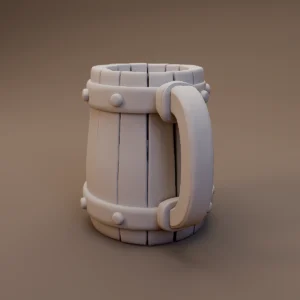 Large Wooden Ale Mug