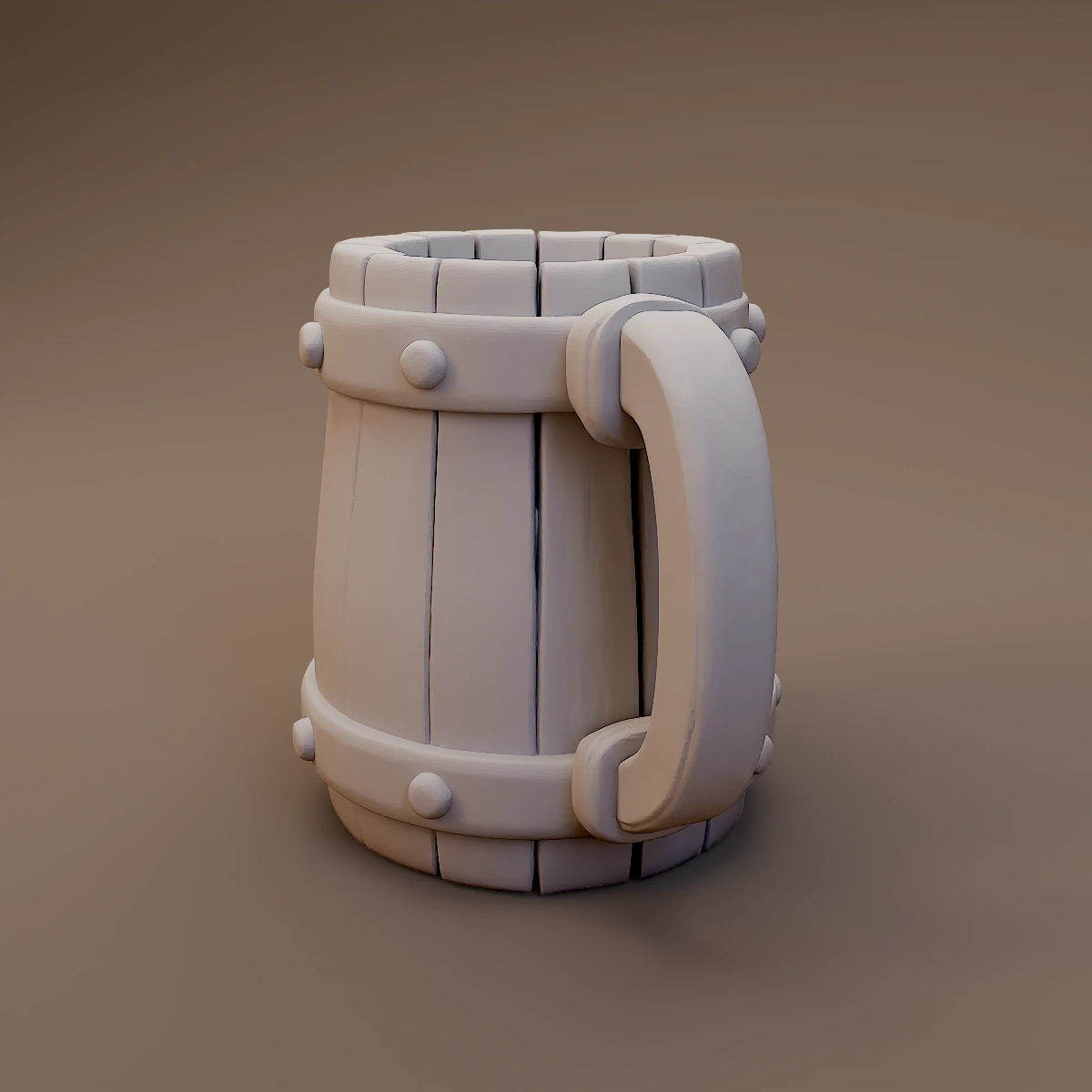 Large Wooden Ale Mug