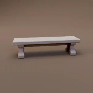 Plain Wooden Banquet Bench