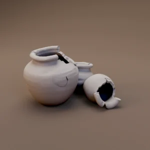 Intact and Broken Clay Pots