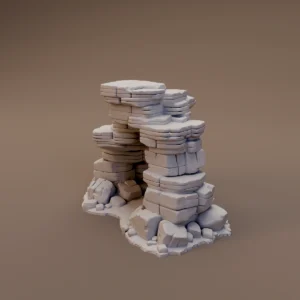 Twin Layered Rock Pillars