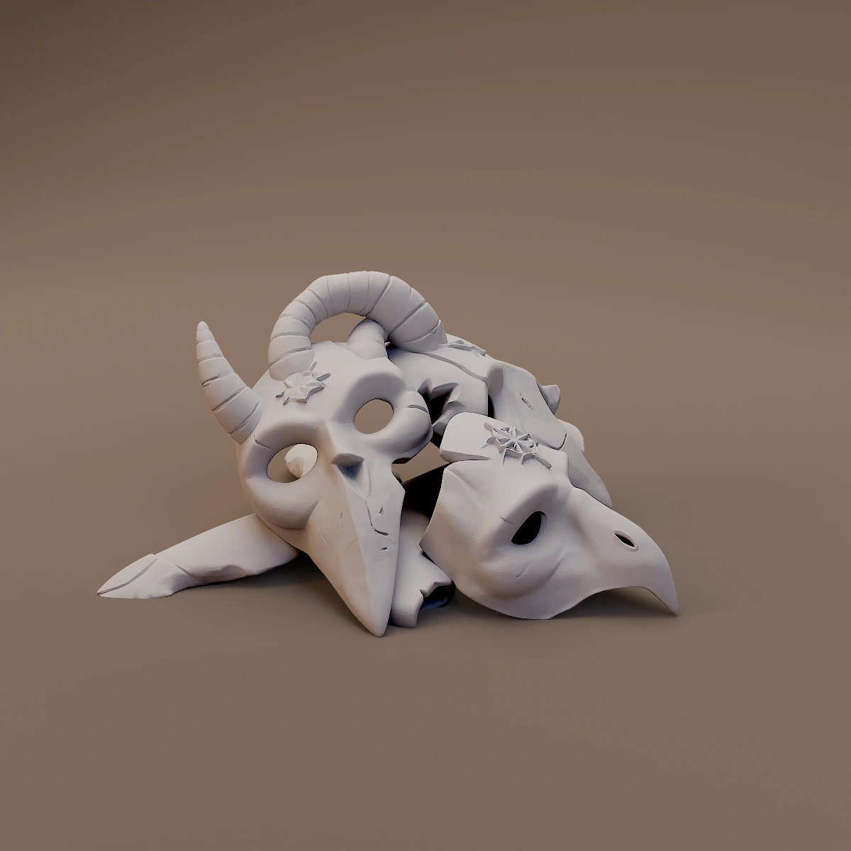Needs Review Animal Skull Pile