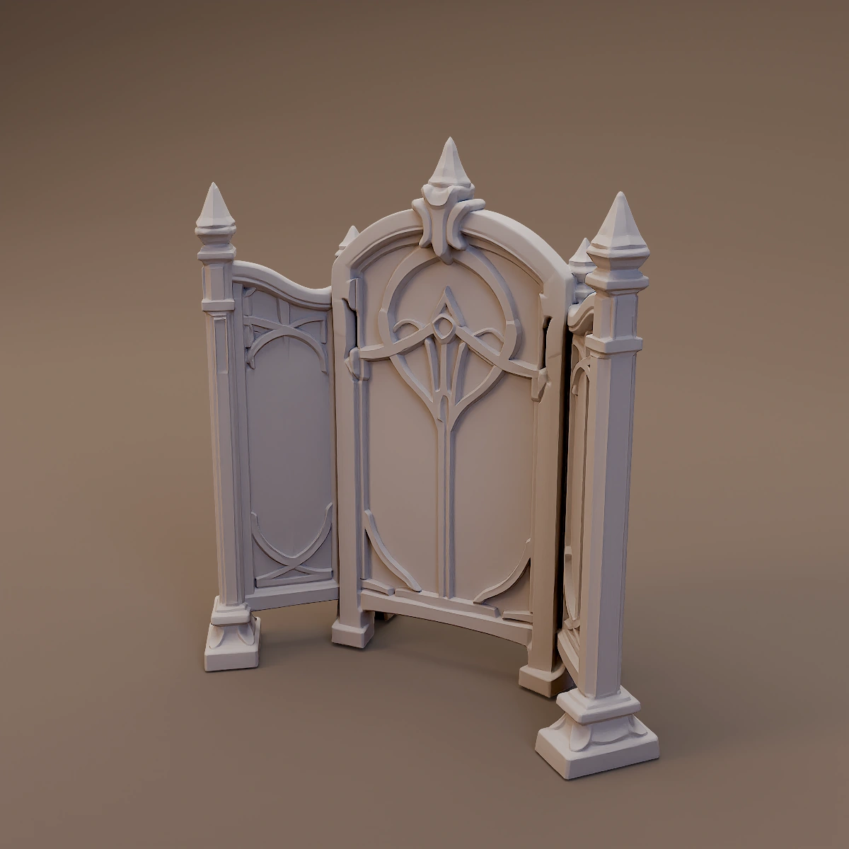 Curved Panel Folding Screen
