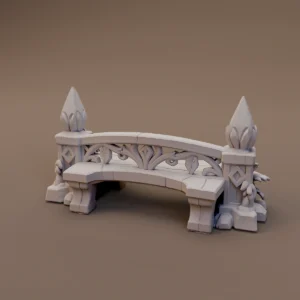 Curved Stone Garden Bench