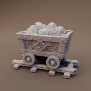 Ornate Mine Cart on Rails