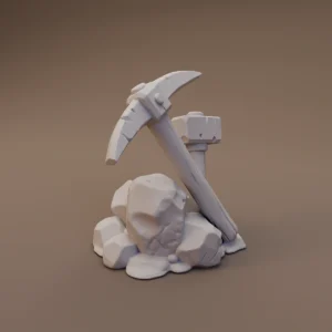 Mining Pickaxe on Rocks